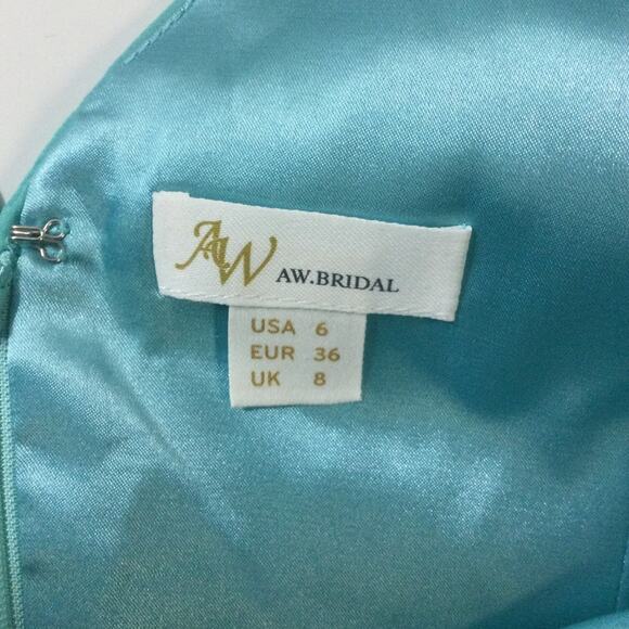 AW BRIDAL 6 S Tiffany Green Gwyneth Formal Wedding Guest maxi Dress NEW B109 - Picture 8 of 9